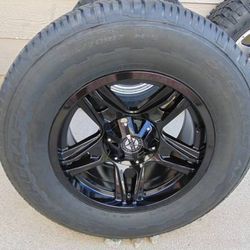 17X8.5 Gloss Black Rims 265 70 17 Mastercraft AP Tires 6X5.5 -10MM Offset