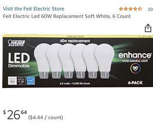 Light Bulb - Feit Electric - (2700 L) 2 Box Available 