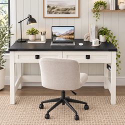 Black & Brown Farmhouse Computer Desk