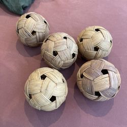 Vintage Rattan Spheres 