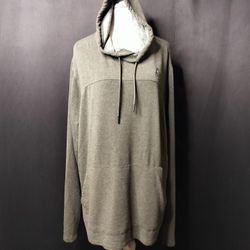 Mens Grey/Green Hooded Sweatshirt By Gerry (Size XL)