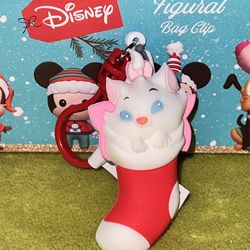 Disney MARIE 3D Figural Foam Bag Clip -Christmas Seasonal Series 59 Mystery Pack