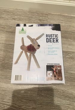 Solid pine rustic deer