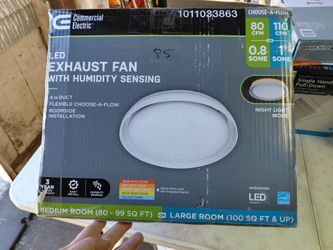 Commercial Electric bathroom exhaust fan with led light and humidity sensor
