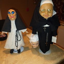 Set Of Spooky Nuns 