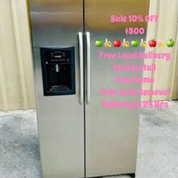 Refrigerator Whirlpool Gold Stainless Steel Clean Free Delivery 