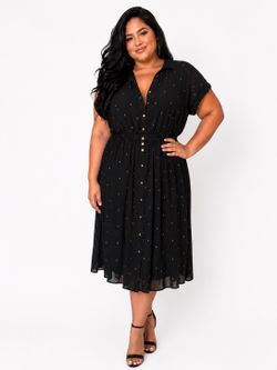 black midi shirtdress