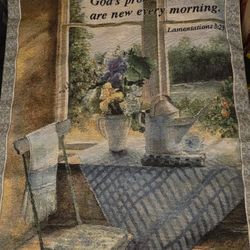 Morning Blue Jacquard-woven Wall Hanging 