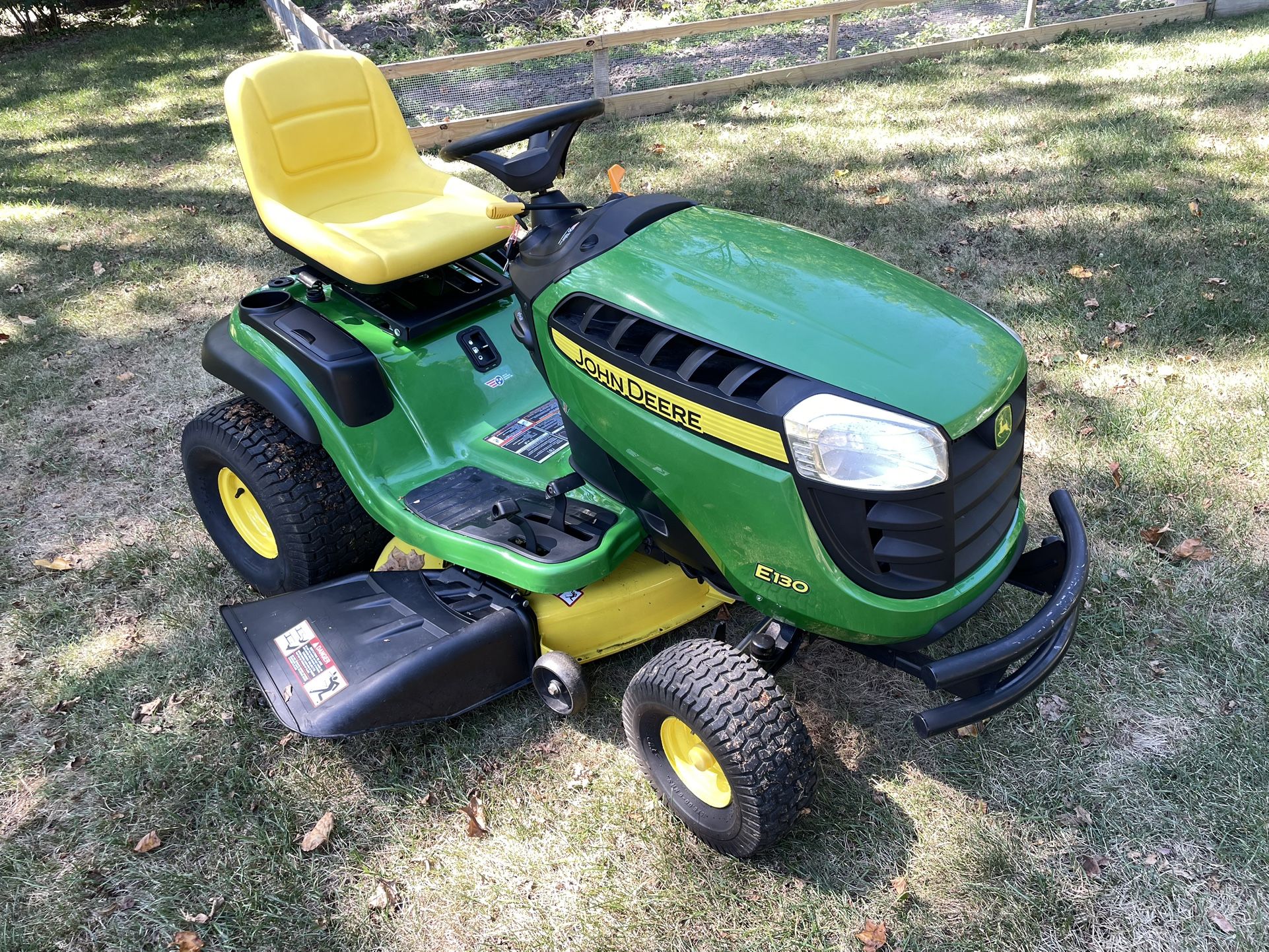 John Deere E130 Mower Tractor