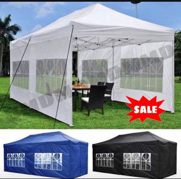Heavy Duty Canopy Tent 10x20 Gazebo Party T ent Heavy Duty Pop Up w/Sidewalls &Sand Bags/🔥//