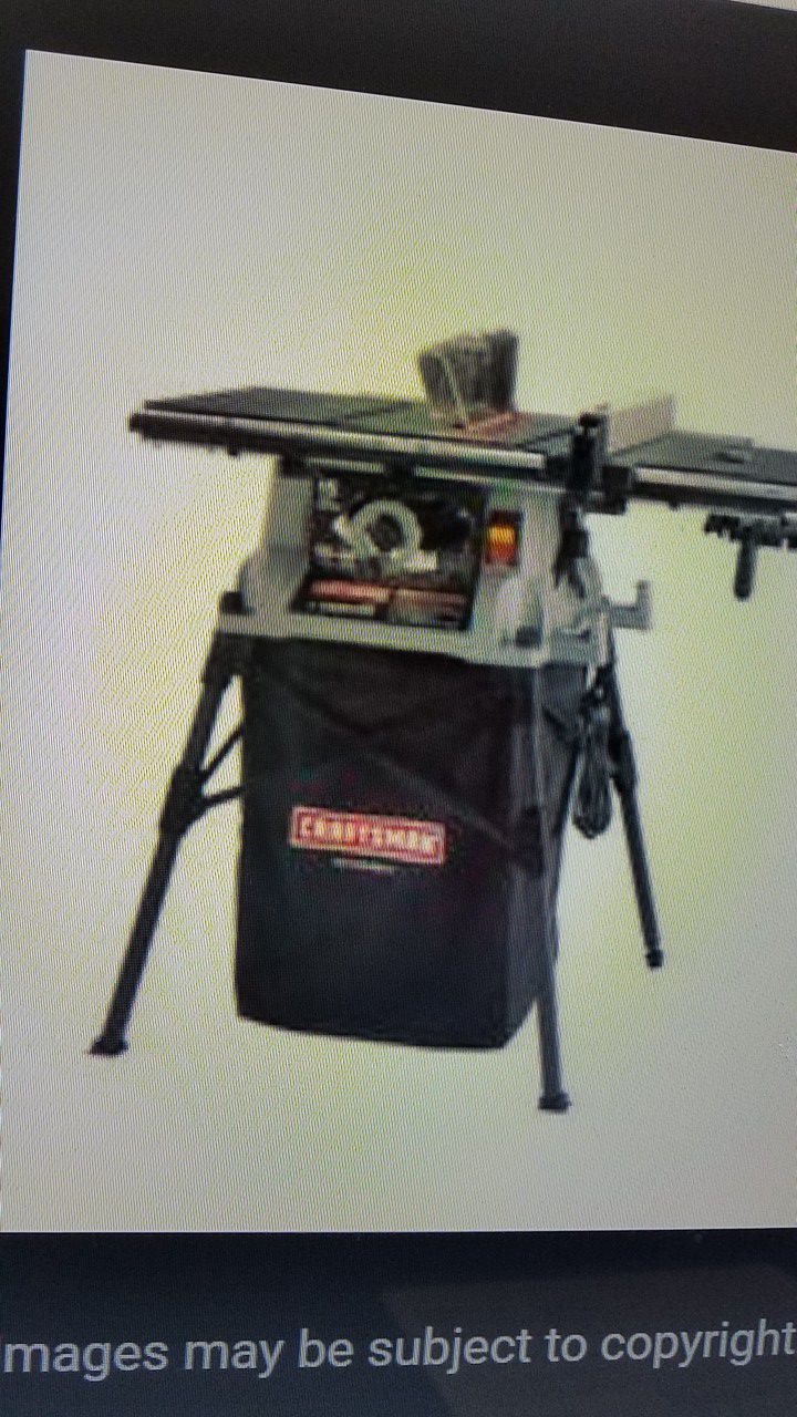 Craftsman 10" table saw with stand and dust bag