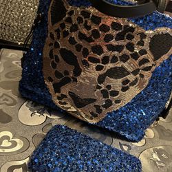 Beautiful And Nice Sequins Purse New With Wallet 