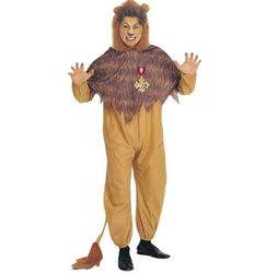 The Wizard of Oz Cowardly Lion Costume Rubies Adult Standard Jumpsuit Halloween