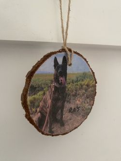 ✨ Handmade Custom Ornament On Wood Slices With Bark