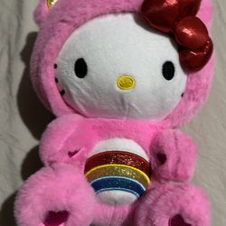 Hello Kitty Care Bear Plush Stuff Doll 8”