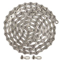 KMC X9 9 Speed Bicycle Chain, Silver/Grey 