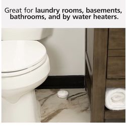 Kidde WiFi Water Leak Detector & Freeze Alarm, Alexa Device, Smart Leak Detector for Homes with App Alerts,White