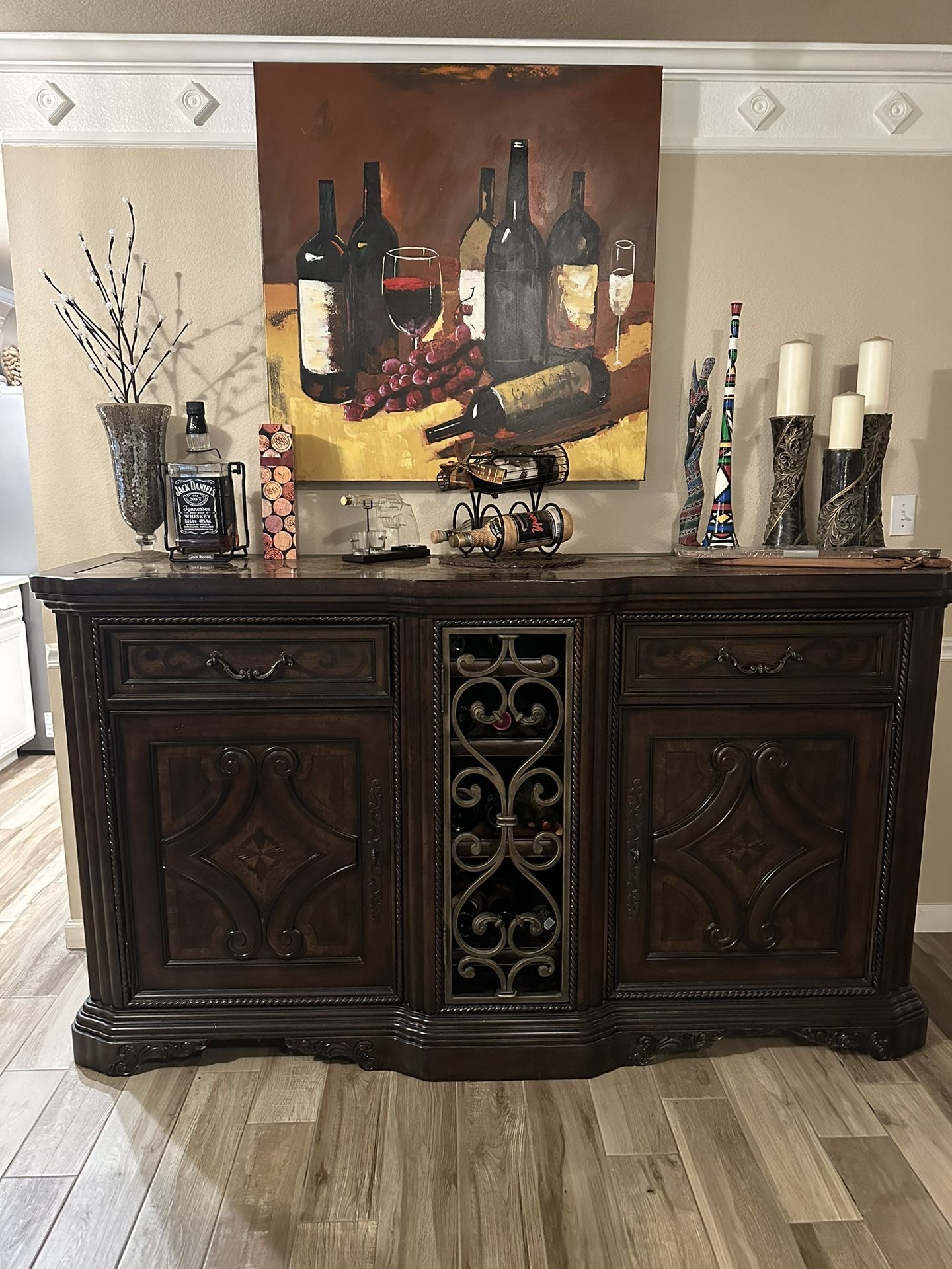 Heavy Formal Hutch And Bar