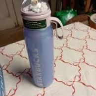 Starbucks Holiday 2025 Bear Snow Globe Water Bottle with magnetic Lid Charm