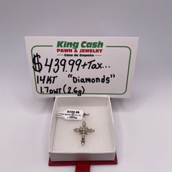 Cross Diamond Pendant 14KT 