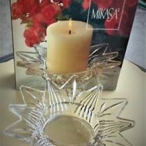 Mikasa Starmist Candle Holder Star Christmas With Box!