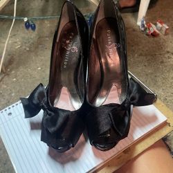 Paris Hilton Black High Heels Size 9