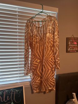 Rose gold cocktail dress