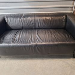 Black Leather Sofa