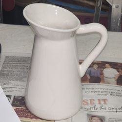 White Ceramic Pitcher