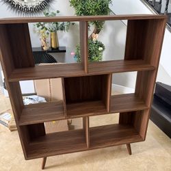 New Modern Walnut Bookshelf/Display Shelf