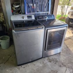 Samsung Stainless Steel Washer And Electric Dryer Large Capacity 