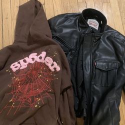 Authentic Spider Wear And Levi’s Leather Jacket 