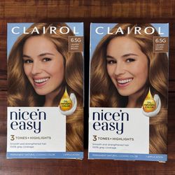 Clairol Nice n’ Easy 3 Tone + Highlights Permanent Natural-Looking Hair Color: # 6.5G Lightest GOLDEN BROWN (2 For $12) 