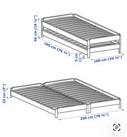 Stackable twin beds , mattress