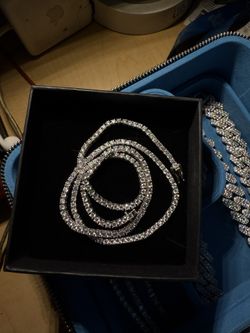 Lab Diamond Moissanite 24 Inch Chain Necklace