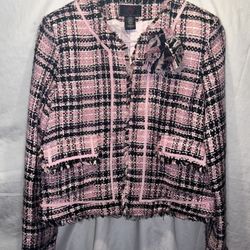 True Meaning Cropped Tweed Blazer Jacket-Women’s L