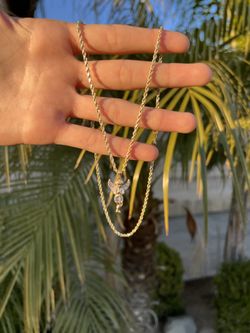 14k Gold Angel Chain Set