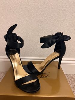 Black satin heel with bow Thalia Sodi 8