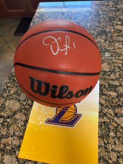Autographed D'Angelo Russell, Wilson NBA Authentic Series Basketball