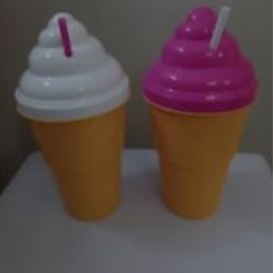 NEW  Tumbler Ice Cream Cup  Have 3 White And 3 Pinks  Each