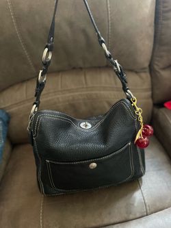 Coach Black Leather Shoulder Bag