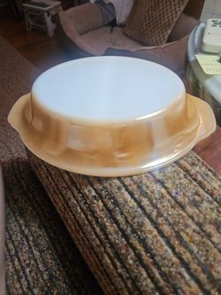 Pyrenees Divided Casserole  Dish Amber Glass