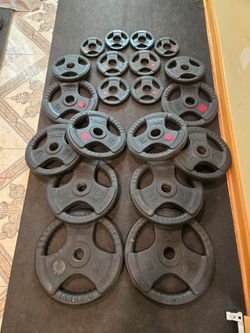 360lb TAG Rubber Coated Olympic Weight Plates Set