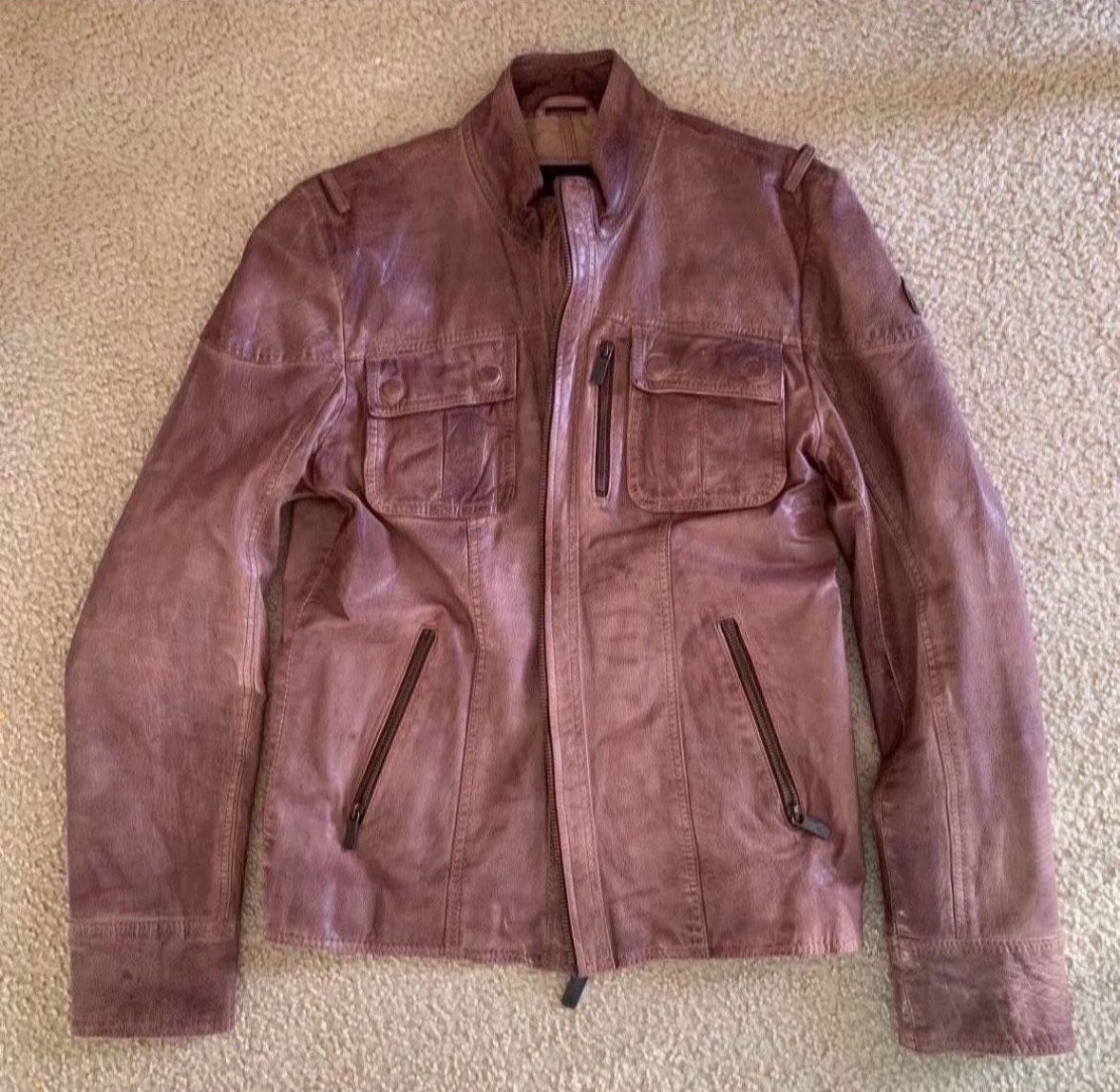 Mens Leather jacket, size S