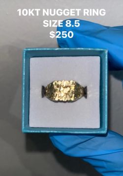 10KT GOLD NUGGET RING SIZE 8.5