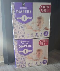 SIZE 1 MEMBERS MARK 352 COUNT DIAPERS