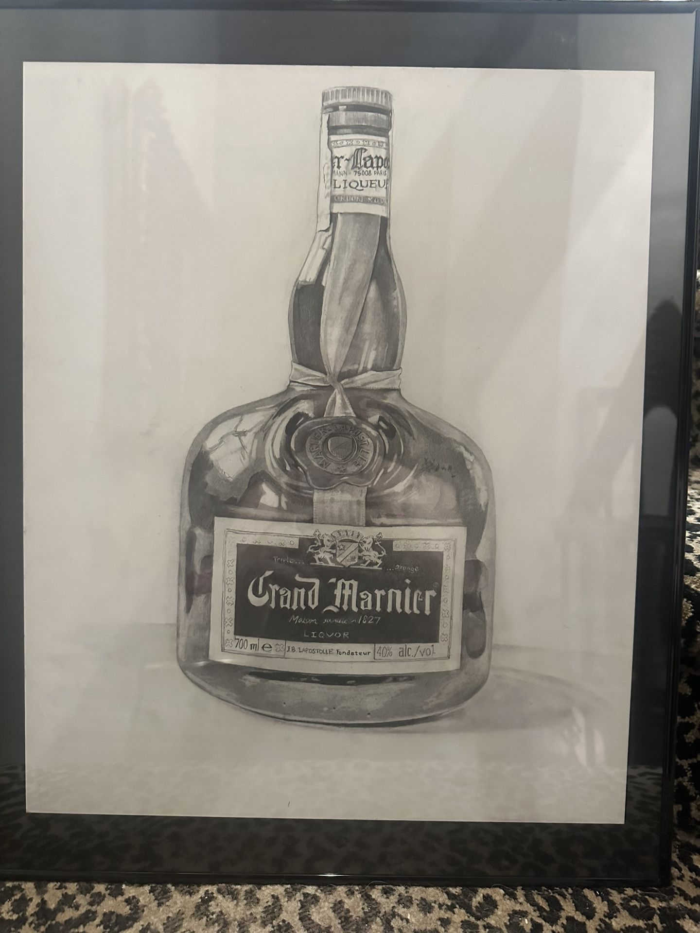 Charcoal Drawing Art Grand Marnier