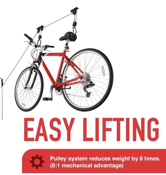 Bike Storage Hanger Rack, Garage Pulley Lift