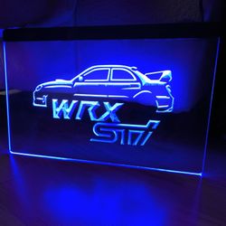 SUBARU XRT LED NEON BLUE LIGHT SIGN 8x12