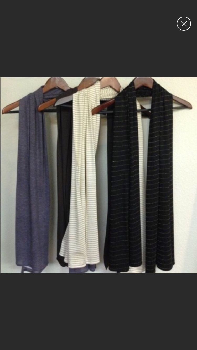 Lot of 5 jersey scarves wraps hijab turban shawl